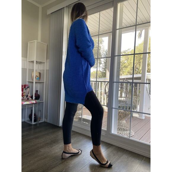 FREE PEOPLE Sunday Scoop Hi-Low Tunic Sweater oversized Cotton Blend XS/TP - Picture 4 of 11